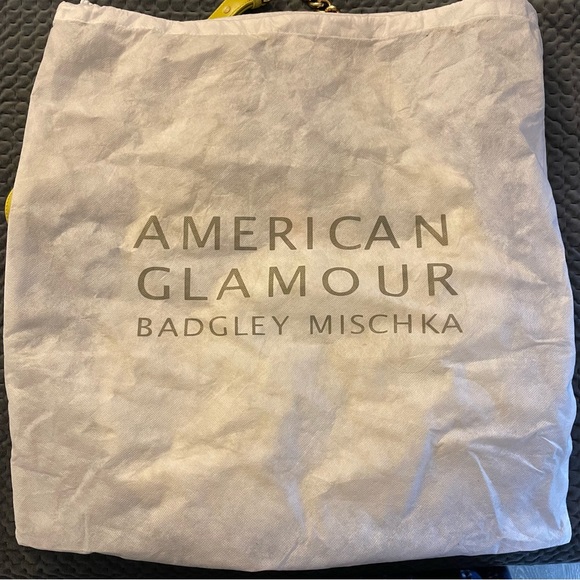 Used only once!  Gorgeous Badgley Mischka American Glamour yellow leather bag - Picture 10 of 13